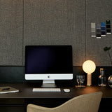 Knuckle Table Lamp in Oak + Sphere IV