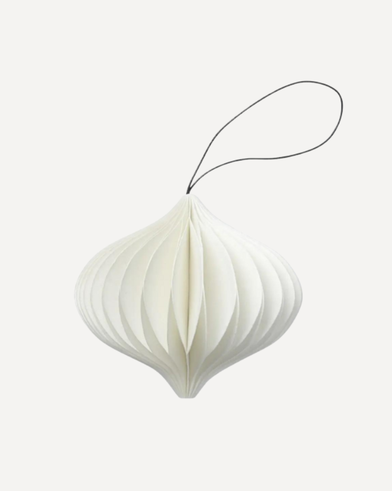 White Globe Paper Ornament