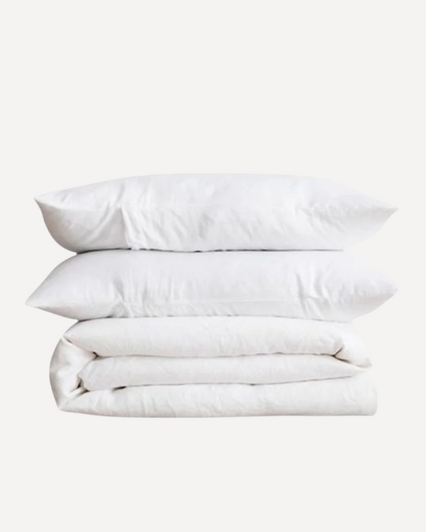 White Linen Duvet Cover Set