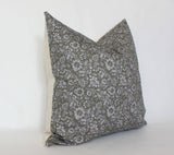 Olive Floral Pillow