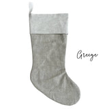 Linen Christmas Stocking