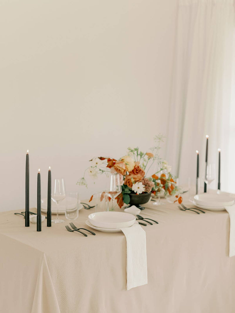 Beeswax Taper Candles — Charcoal