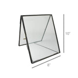 Pierre Dual Photo Frame, Zinc - 8x10: Glass, Metal / Clear, Natural