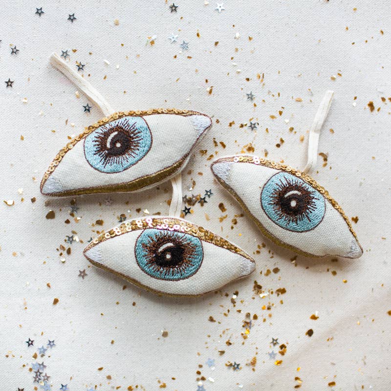Evil Eye Cotton & Lavender Ornament