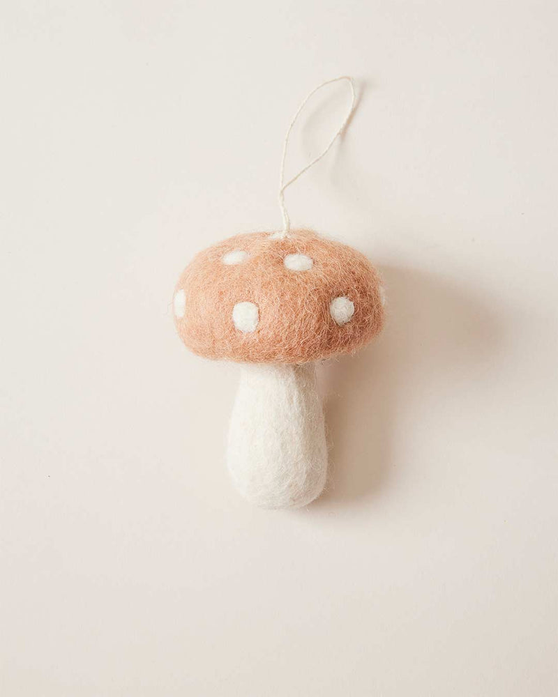 Felted Mushroom Ornament