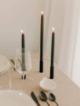 Beeswax Taper Candles — Charcoal