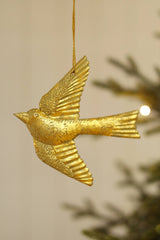 Golden Songbird Holiday Ornament