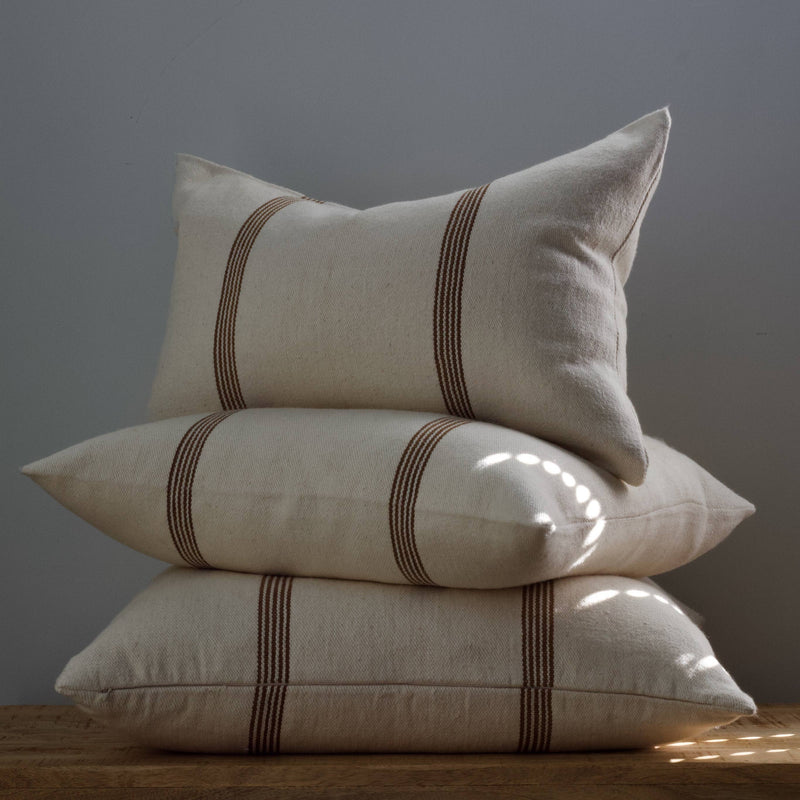No. 10 Handloomed Cotton Pillow — Rust