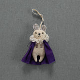 Prince Bear - Cotton Ornament, Token, Embellished