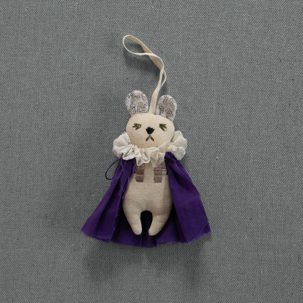 Prince Bear - Cotton Ornament, Token, Embellished