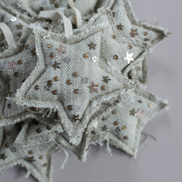 Metallic Confetti Star - Cotton & Lavender Ornament
