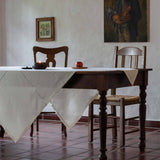 Lienzo Handcrafted Cotton Tablecloth — Ecru