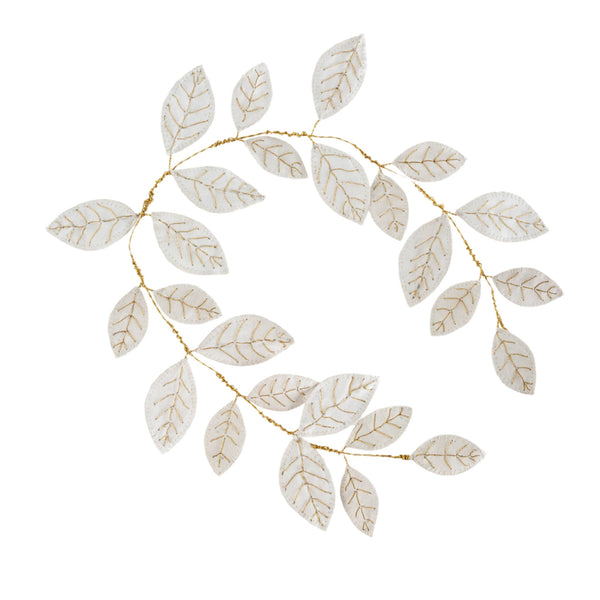 White Magnolia Canvas Garland