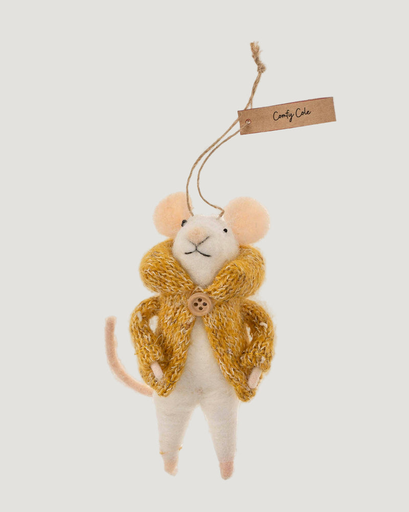 Comfy Cole Mouse Holiday Ornament