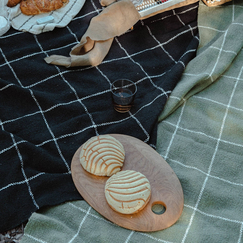 Claude Throw Blanket - Olive / Natural