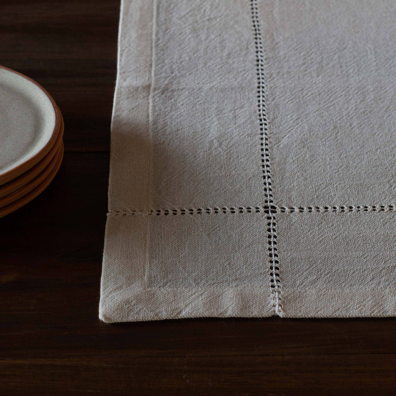 Lienzo Handcrafted Cotton Dinner Napkin — Ecru