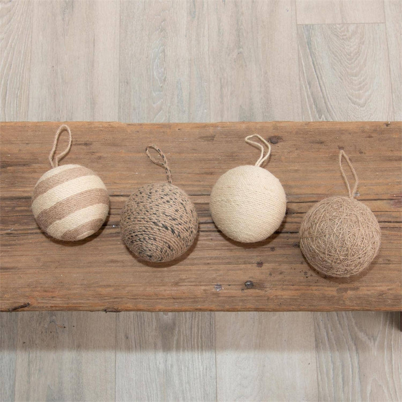 Natural Jute Ball Ornaments