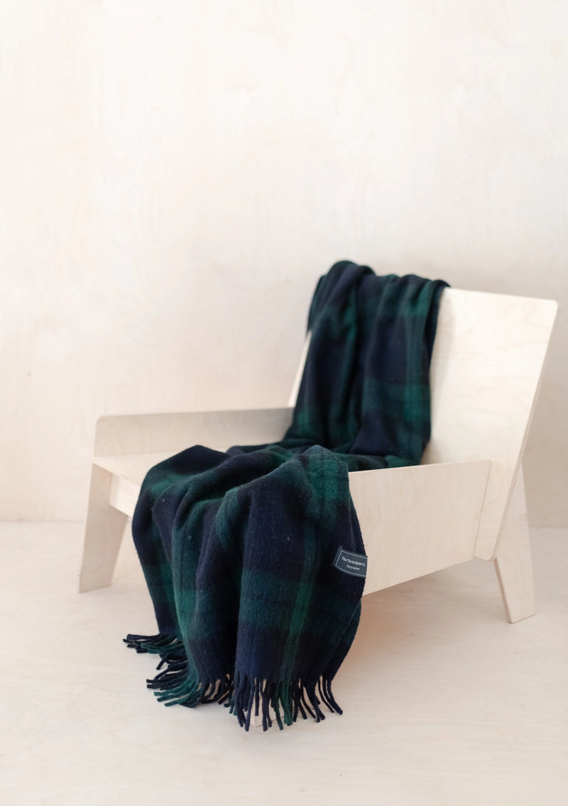 Black Watch Tartan — Recycled Wool Blanket