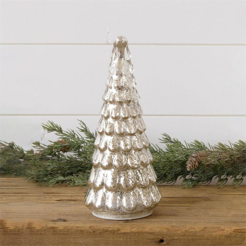 Lighted Mercury Glass Tree — Small
