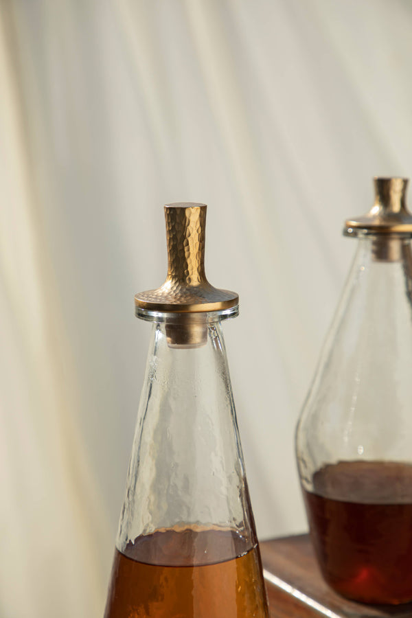 Pebbled Tall Decanter