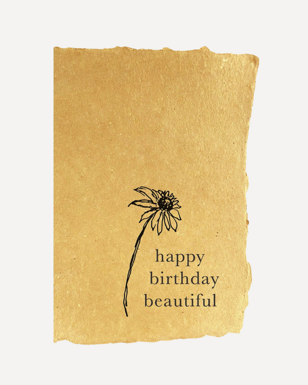 Happy Birthday Beautiful Flower Card