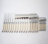 Laguiole Stainless Steel Ivory Flatware - 24 pieces