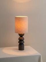 Zoe Wood and Linen Table Lamp