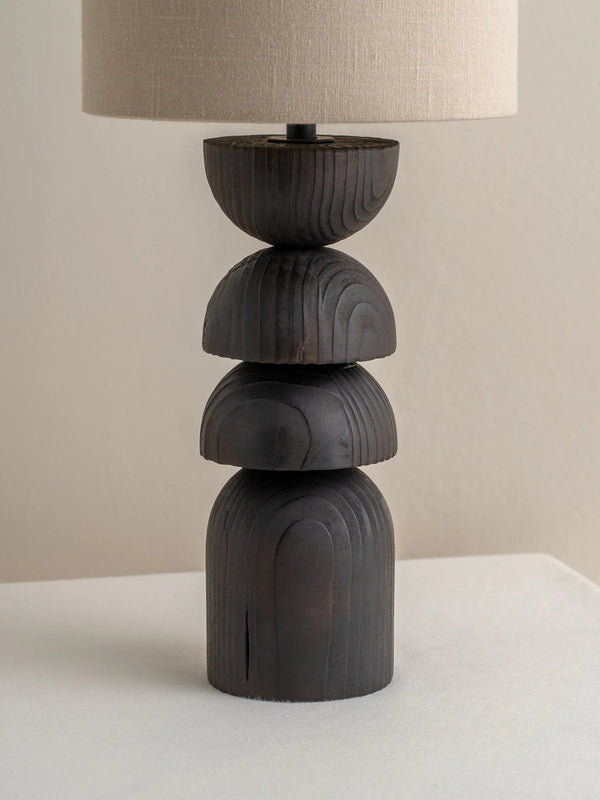 Zoe Wood and Linen Table Lamp