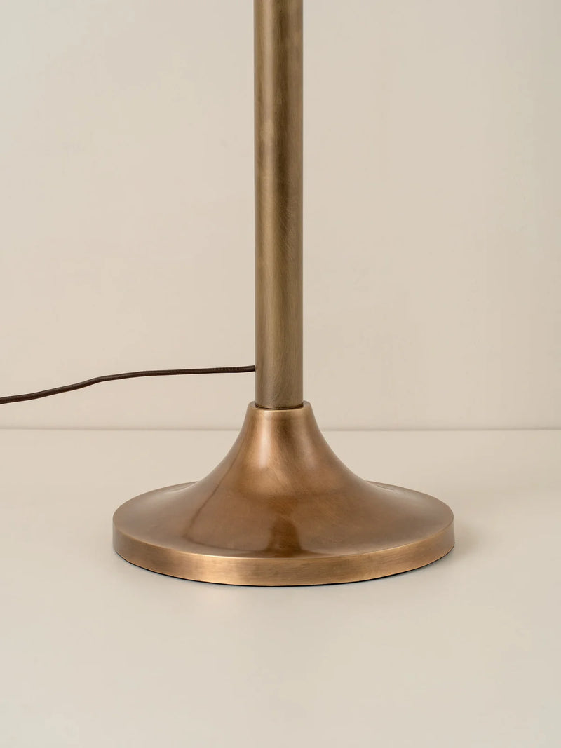 Otto Aged Brass and Linen Floor Lamp