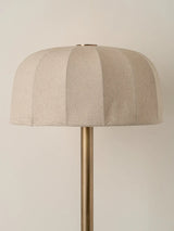 Otto Aged Brass and Linen Floor Lamp