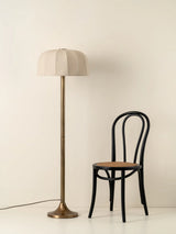 Otto Aged Brass and Linen Floor Lamp