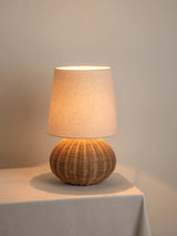 Alice Rattan Globe Table Lamp