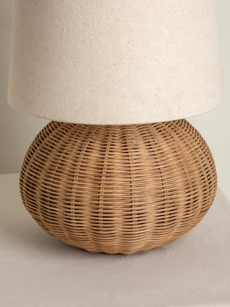 Alice Rattan Globe Table Lamp