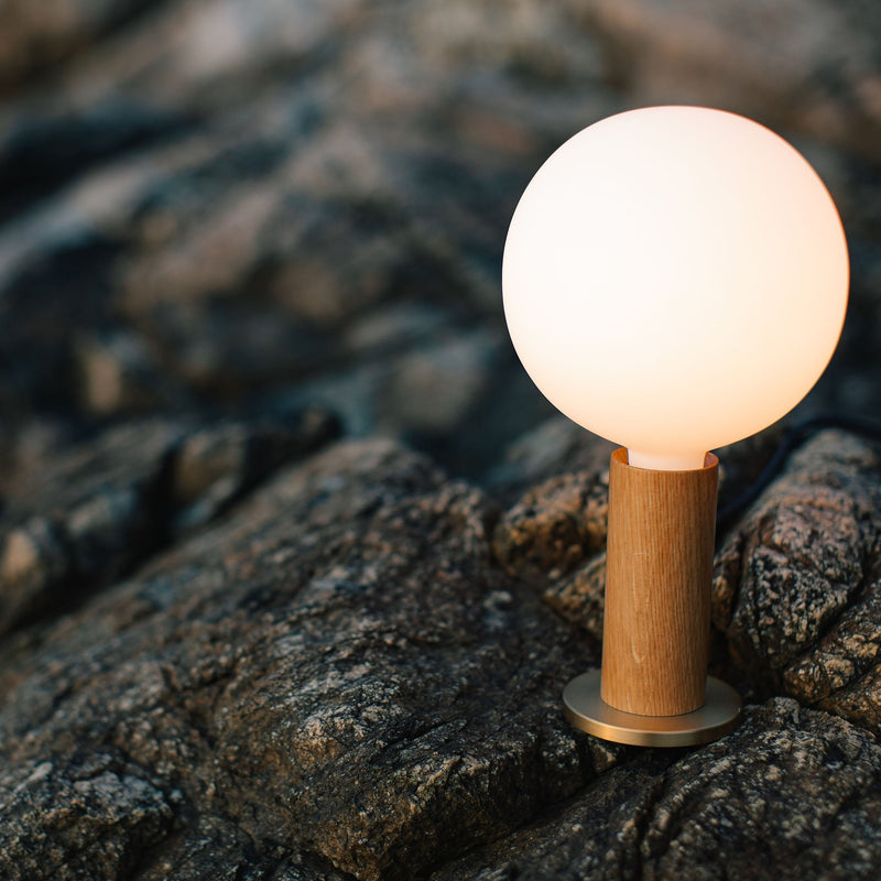 Knuckle Table Lamp in Walnut