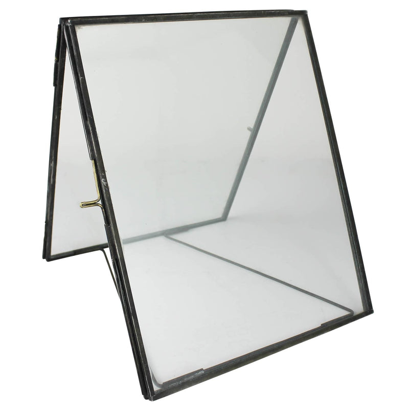 Pierre Dual Photo Frame, Zinc - 8x10: Glass, Metal / Clear, Natural