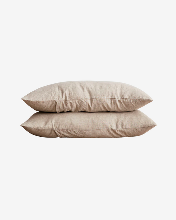 Natural Set of 2 Linen Pillowcases