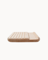 French Wood Soap Holder & Brush Set