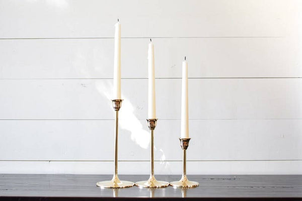 Brass Candlesticks - Set of 3