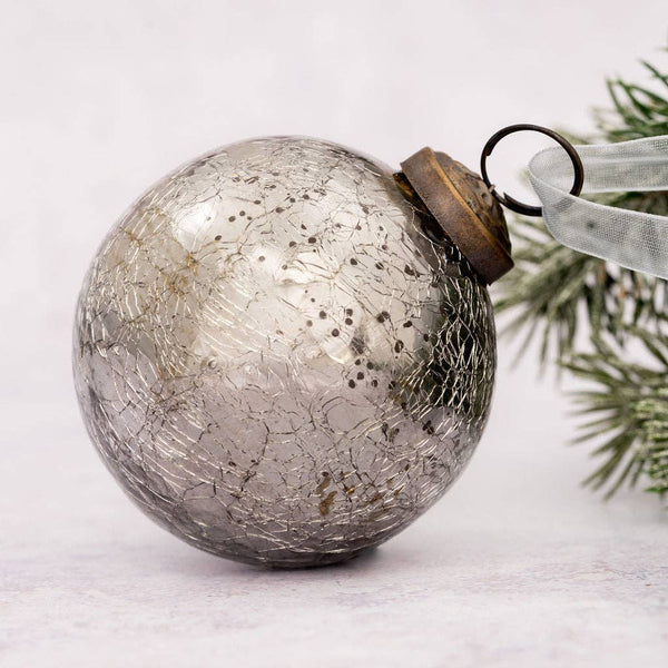 Mercury Glass Ornament - Large Bauble