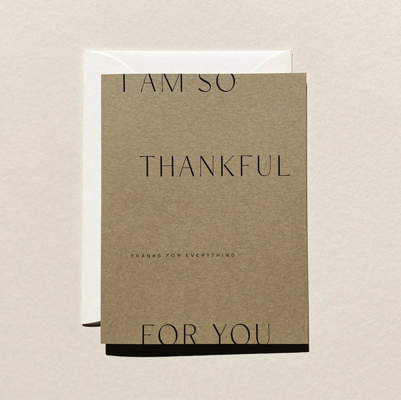 Greeting Card — So Thankful