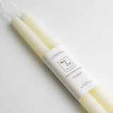 Beeswax Taper Candles — Natural White