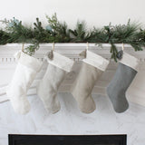 Hand Woven Stocking - Steel