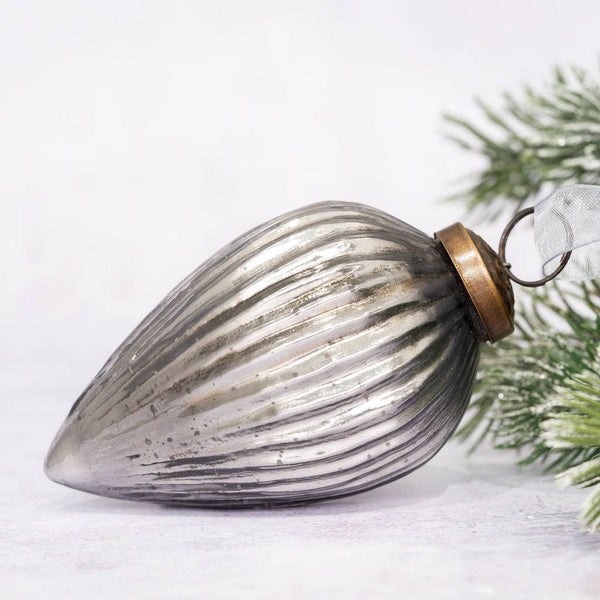 Mercury Glass Ornament - Large Pinecone