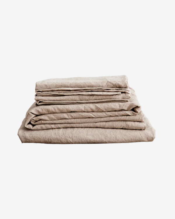 Natural Linen Sheet Set with Pillowcases