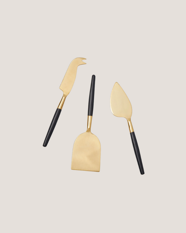 Black & Gold Cheese Knives