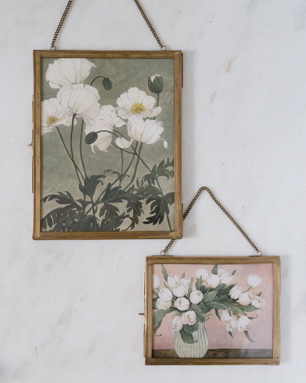 Weathered Brass Hanging Photo Frames