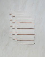 Cedar Stripe Linen Table Napkins Set of 4