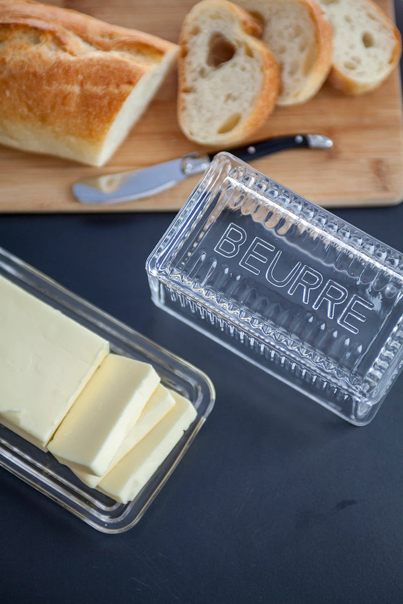 Glass Butter Dish — Beurre