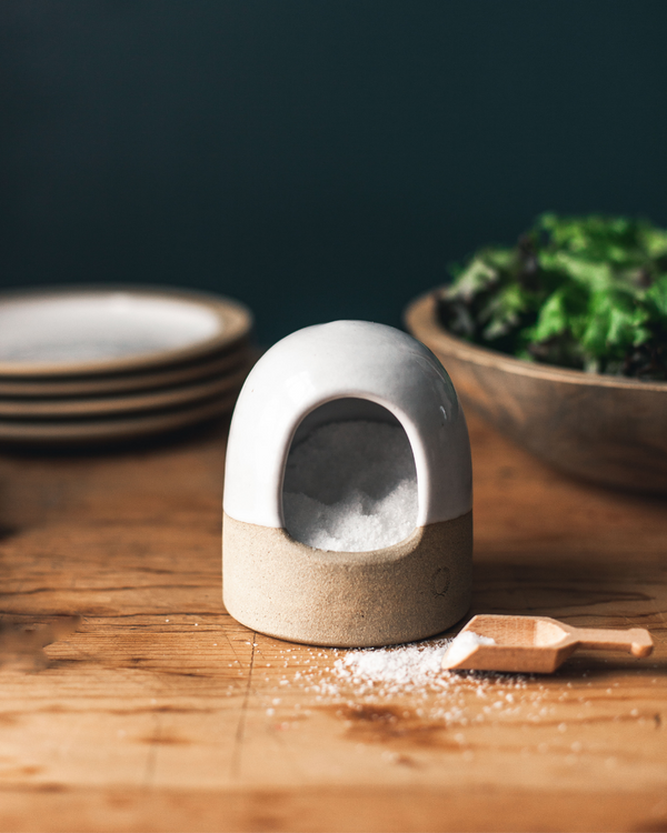 Beehive Salt Cellar & Spoon by Farmhouse Pottery