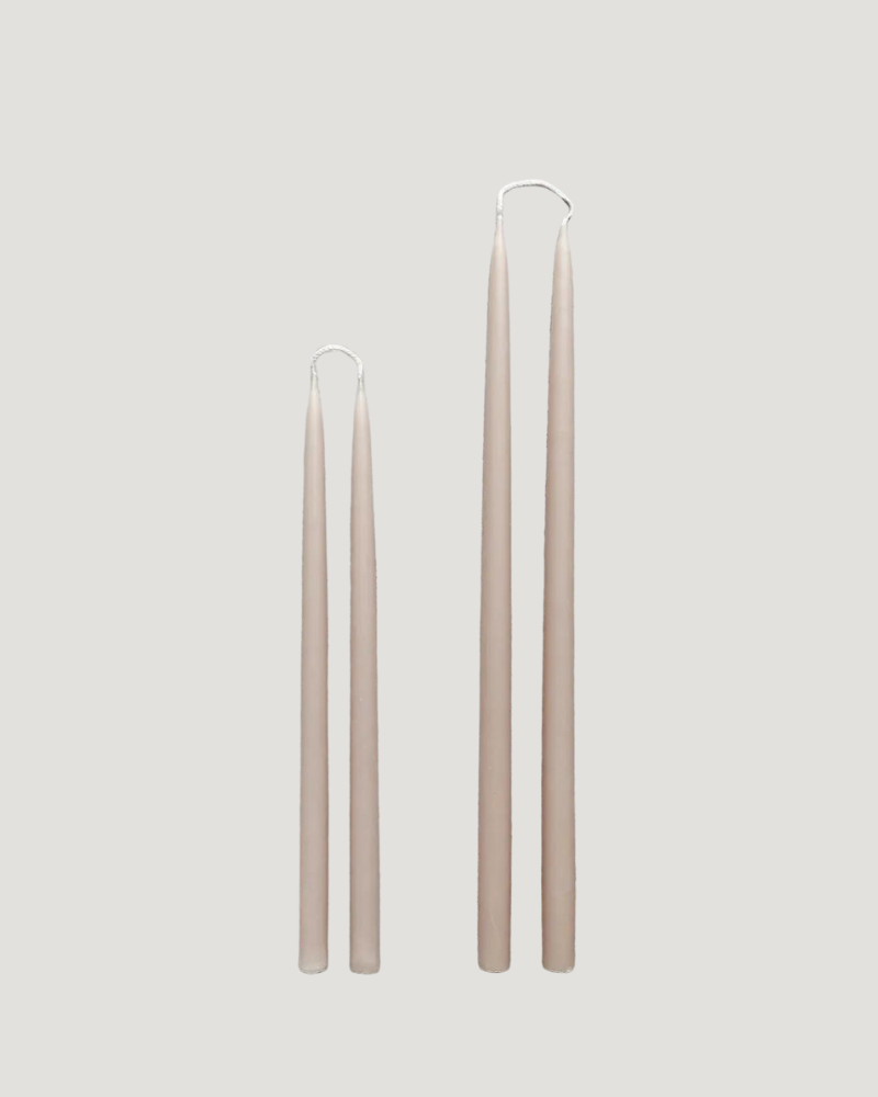 Mocha Hand Dipped Taper Candles